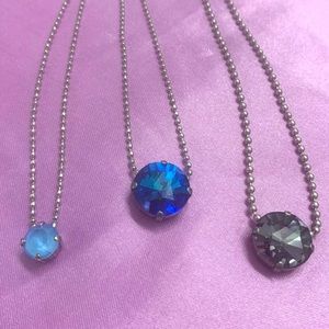 1 Stone Ball Chain Necklaces- Sold Separately
